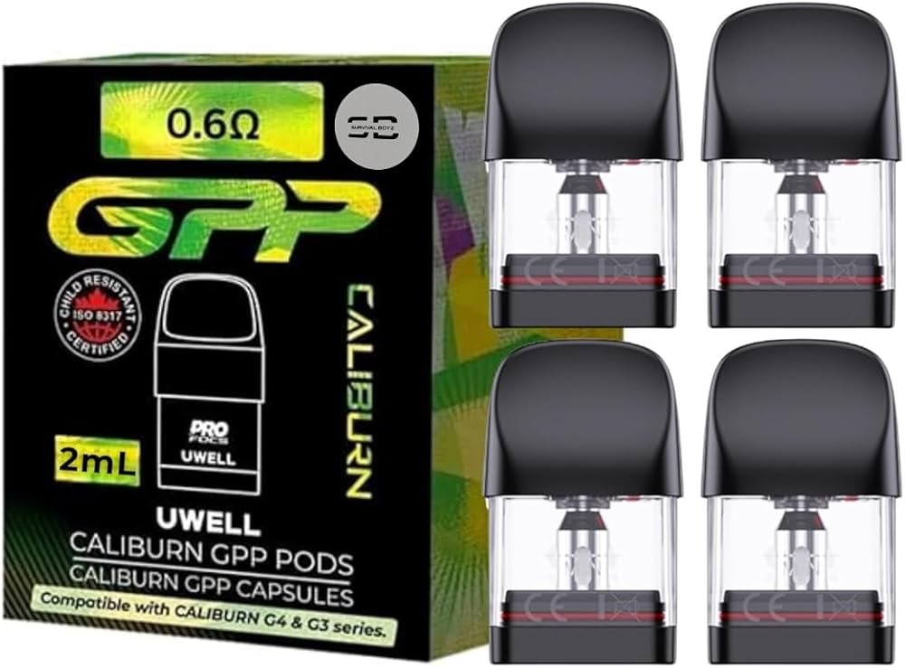Uwell Caliburn G3/G4 Replacement Pods (4-Pack) Icevape Uwell Caliburn G3/G4 Replacement Pods (4-Pack) Icevape